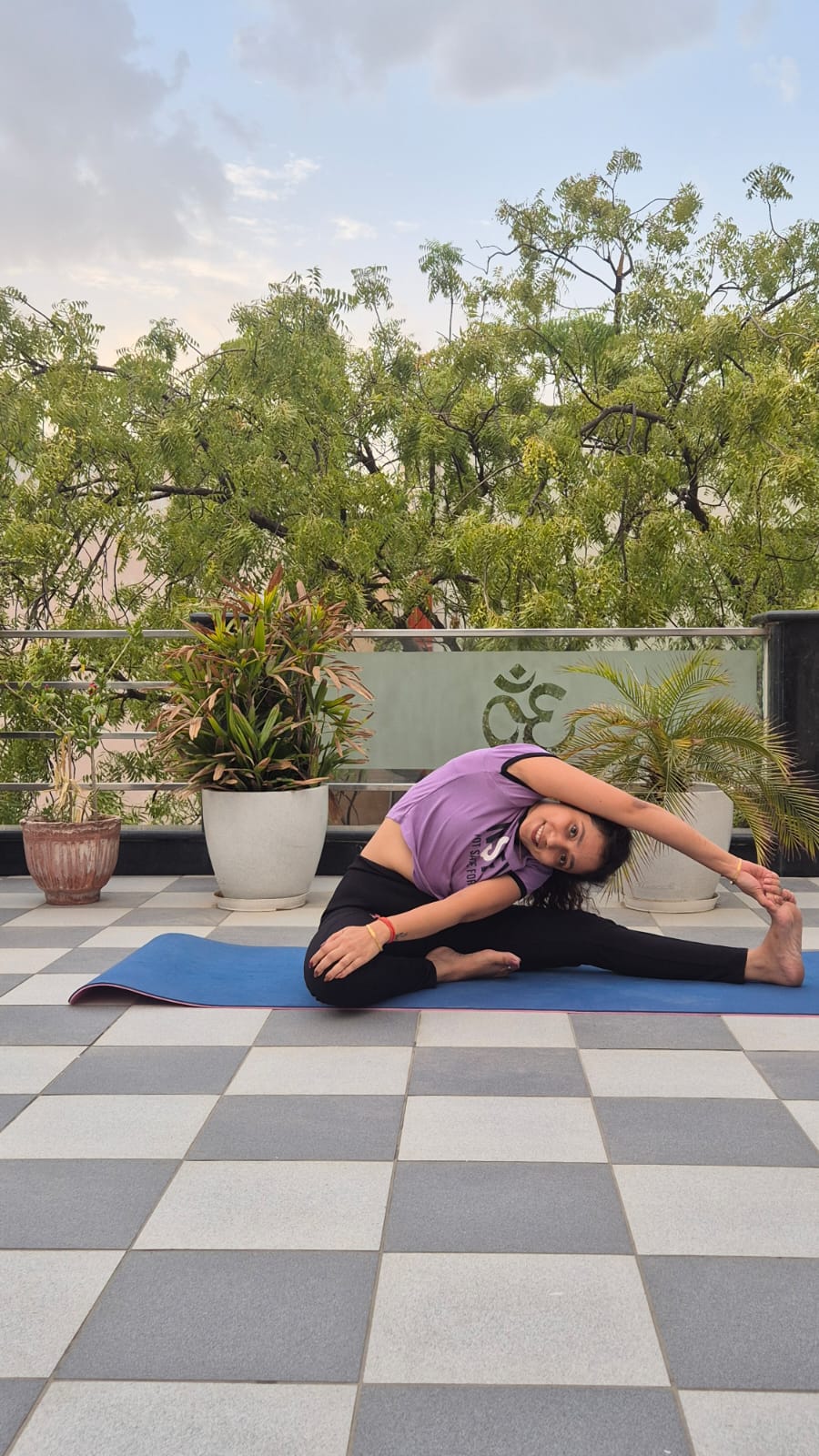 Yoga practice session photo