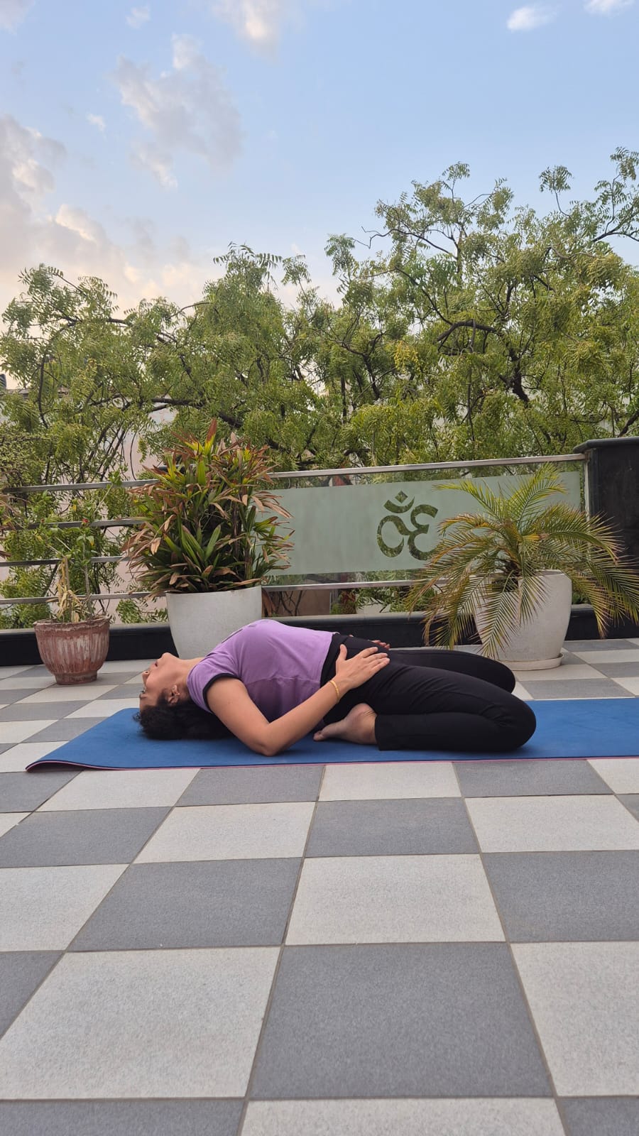 Yoga practice session photo