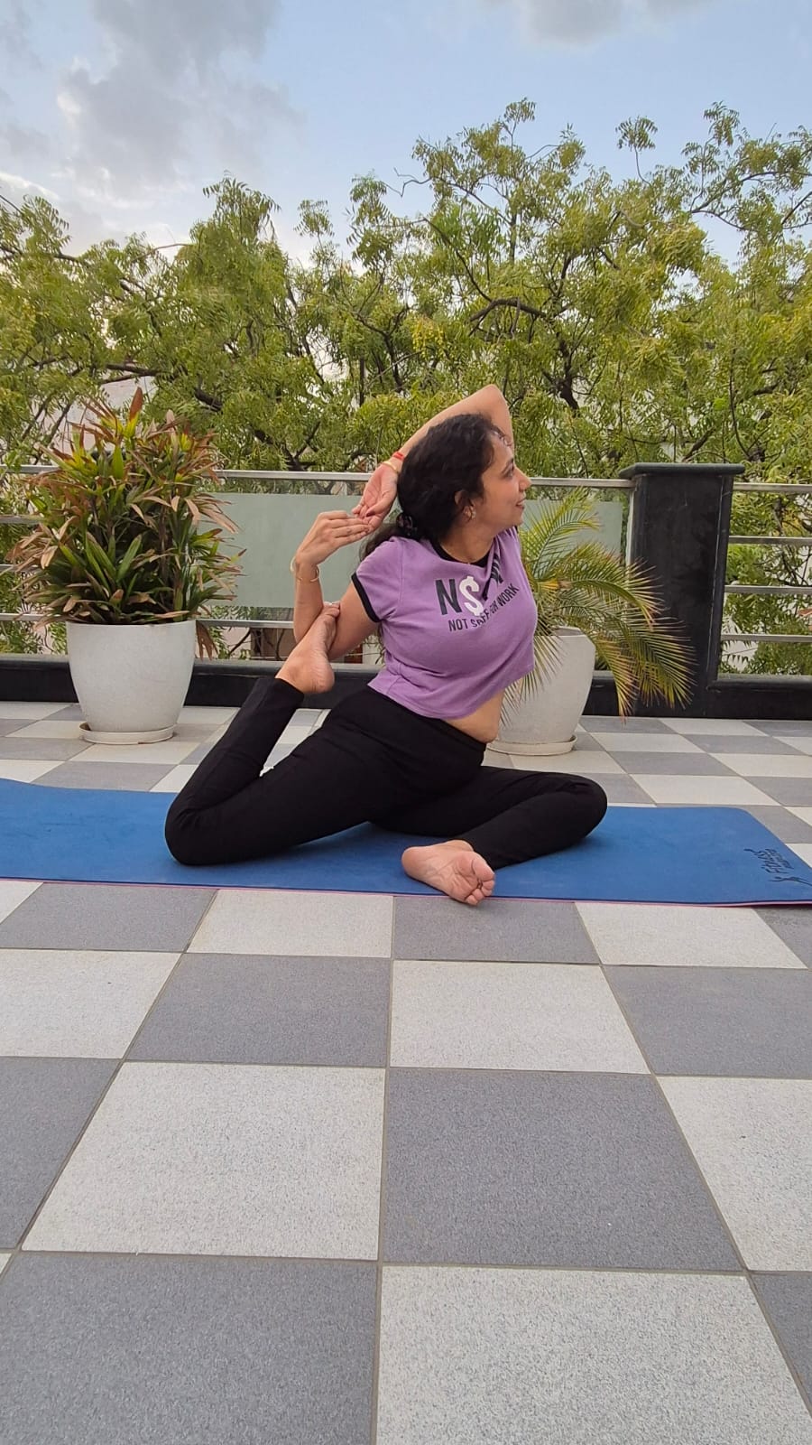 Yoga practice session photo
