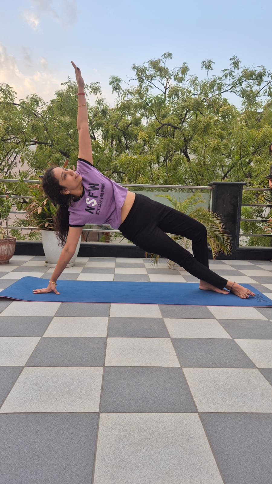 Yoga practice session photo