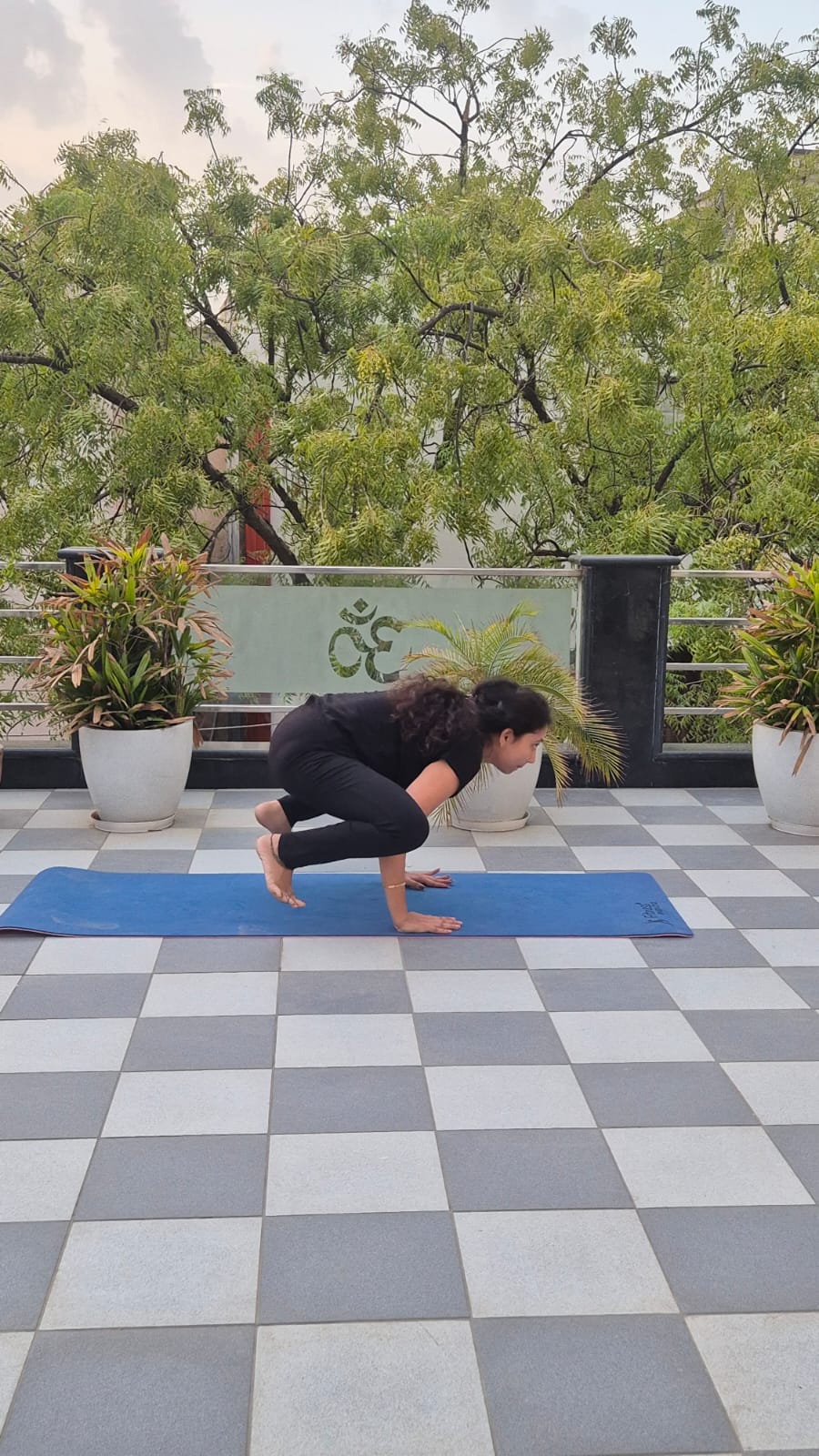 Yoga practice session photo