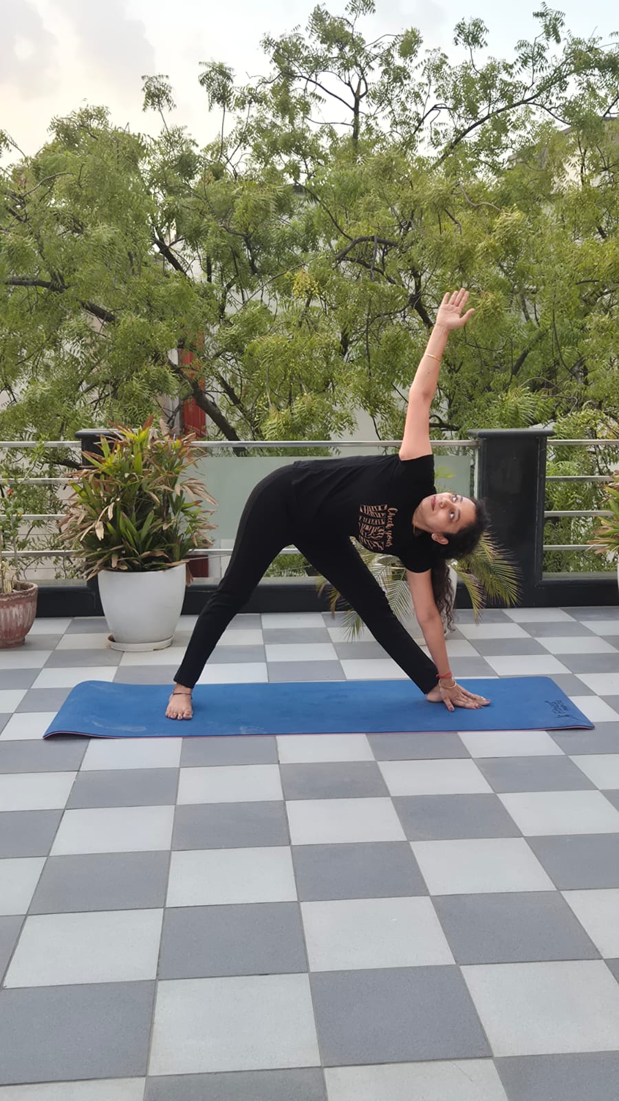 Yoga practice session photo