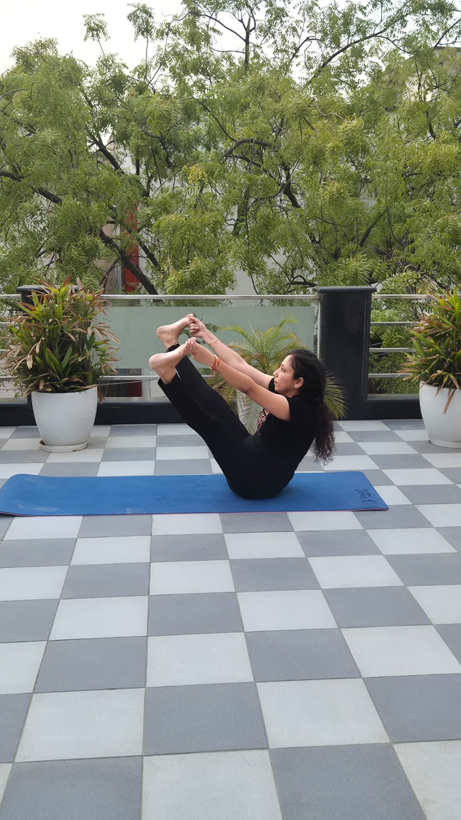 Yoga practice session photo